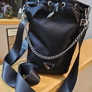 Prada bucket pouch